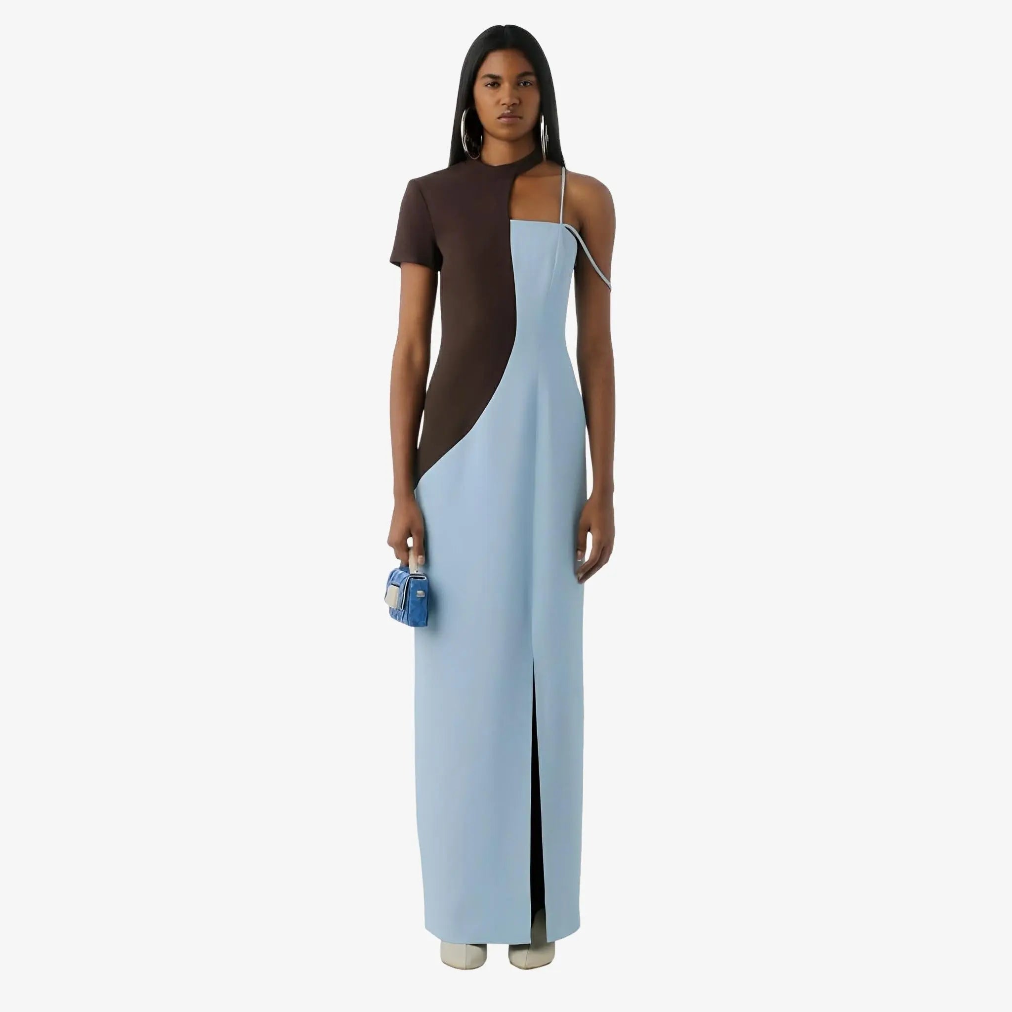Cordova Blue Crepe Dress by Misci