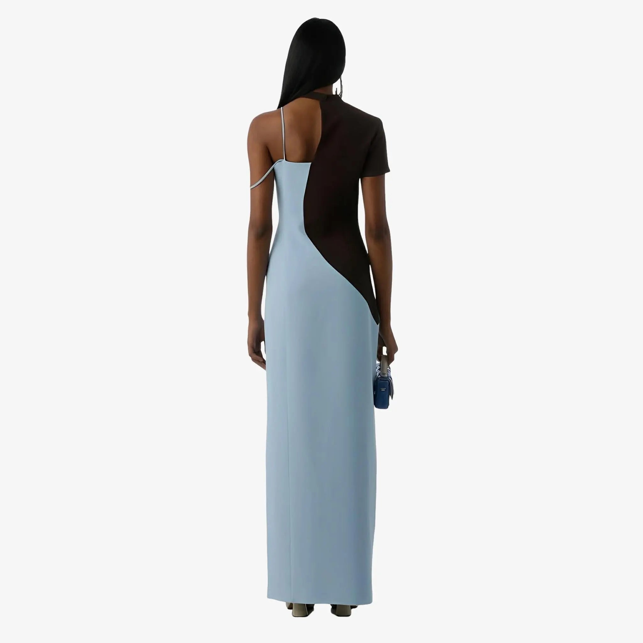 Cordova Blue Crepe Dress by Misci