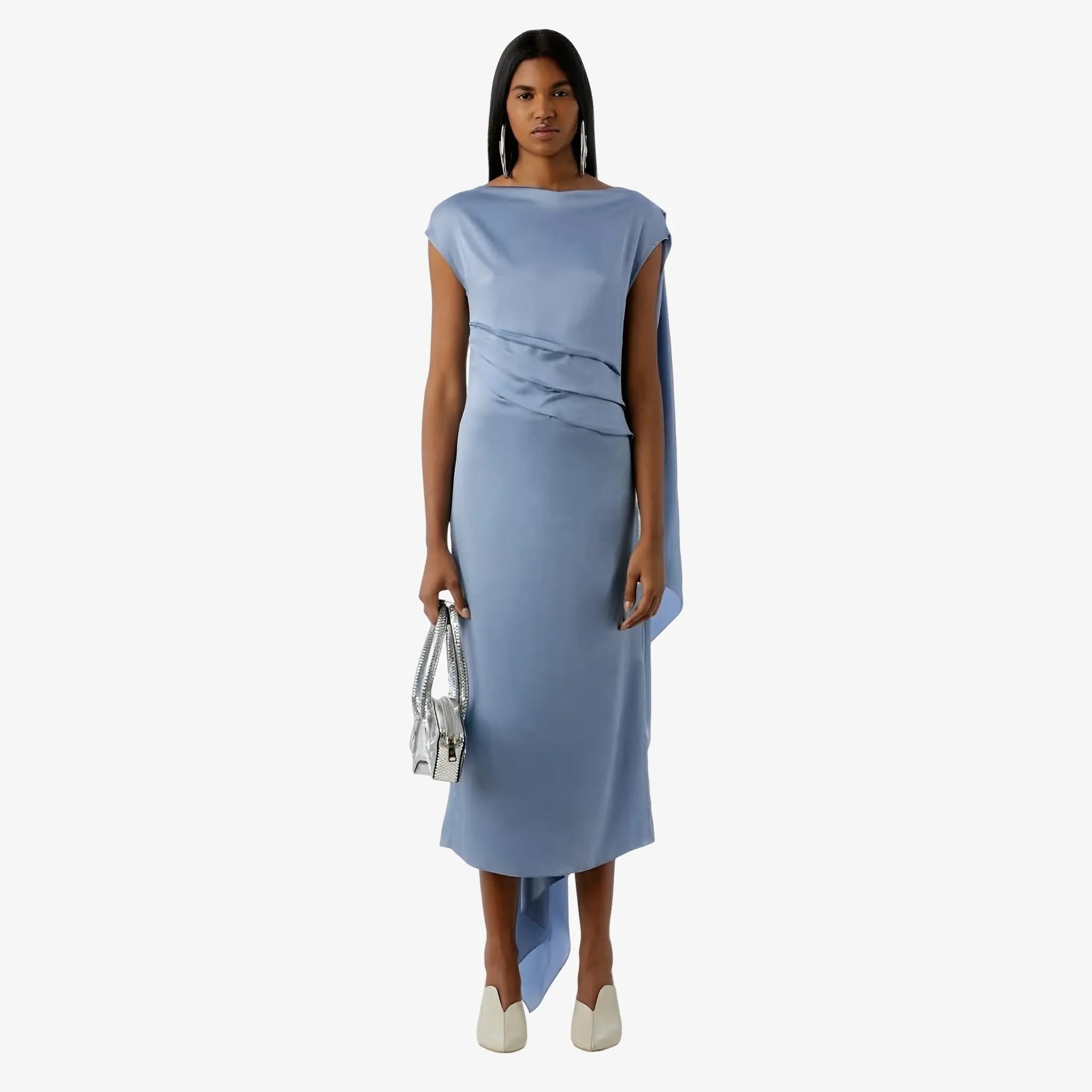 Popcorn Blue Cotton Dress by Misci