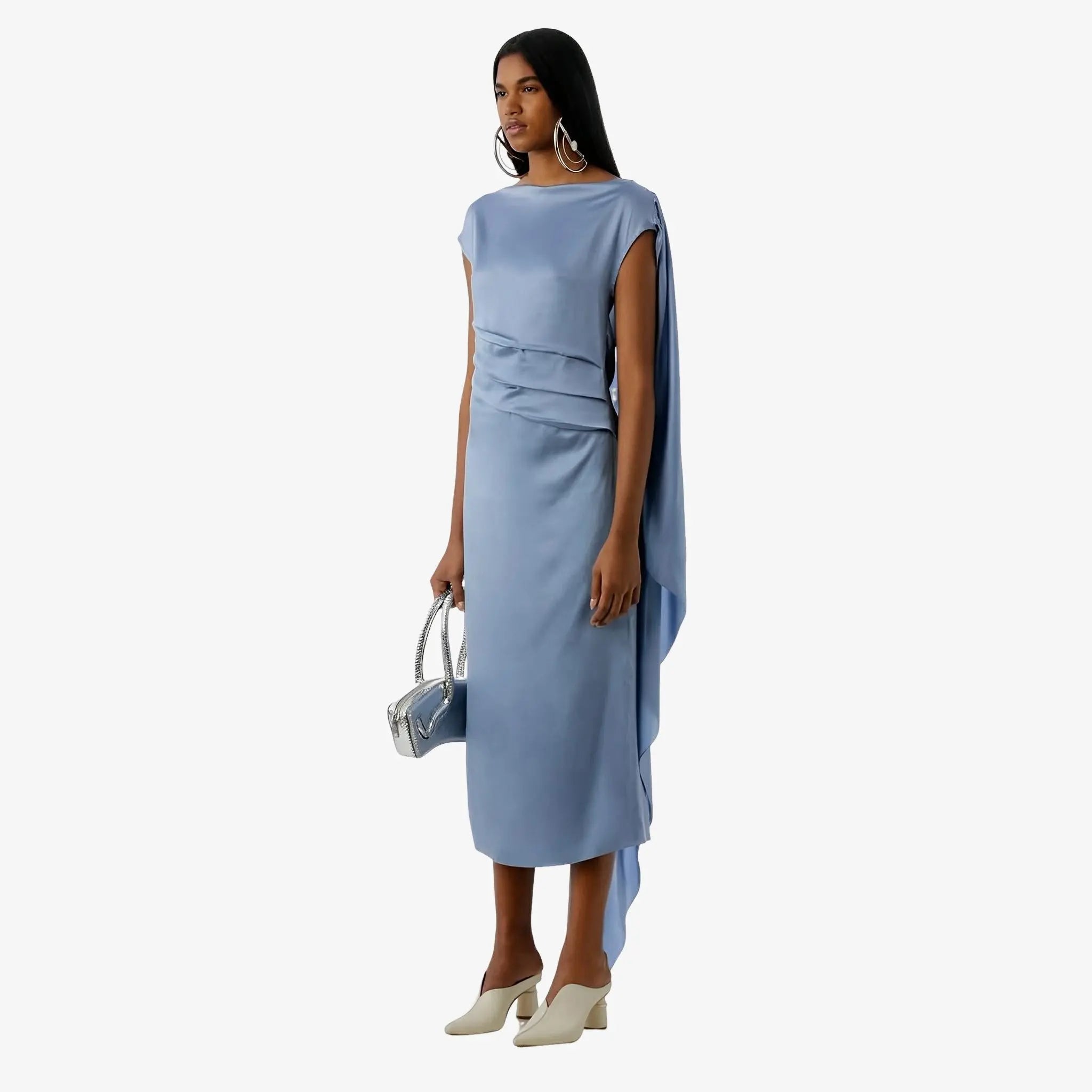 Popcorn Blue Cotton Dress by Misci