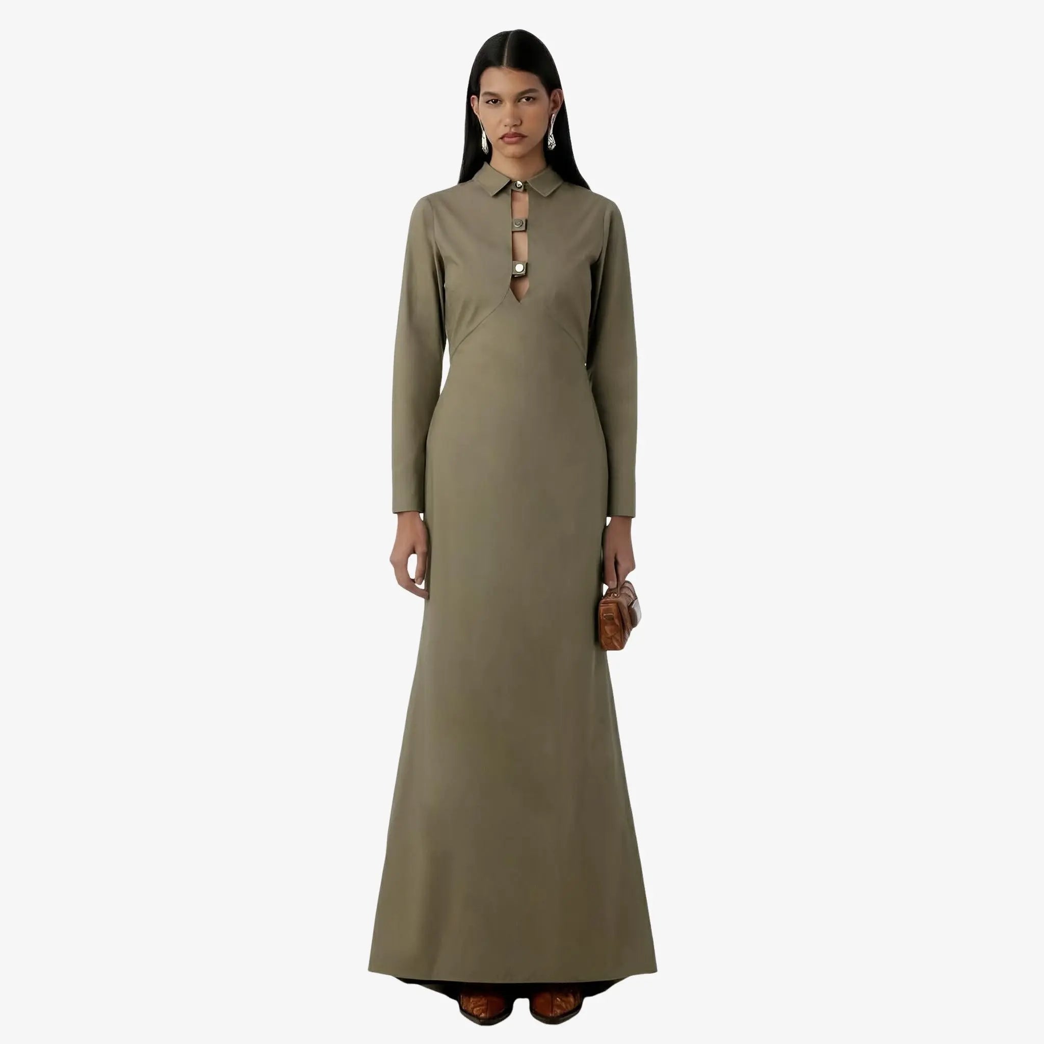 Helena Green Cotton Midi Dress by Misci