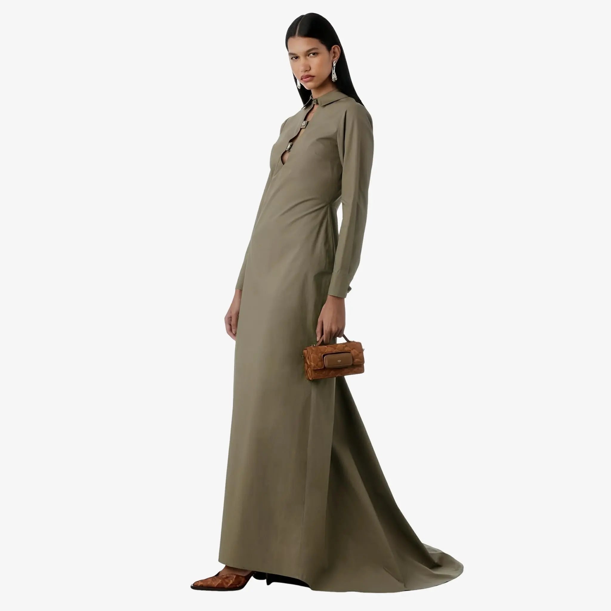 Helena Green Cotton Midi Dress by Misci