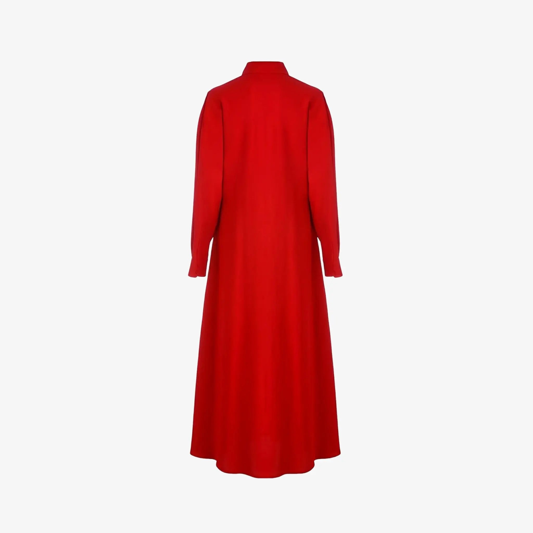 Victoria Red Pleated Shirt Dress by Misci