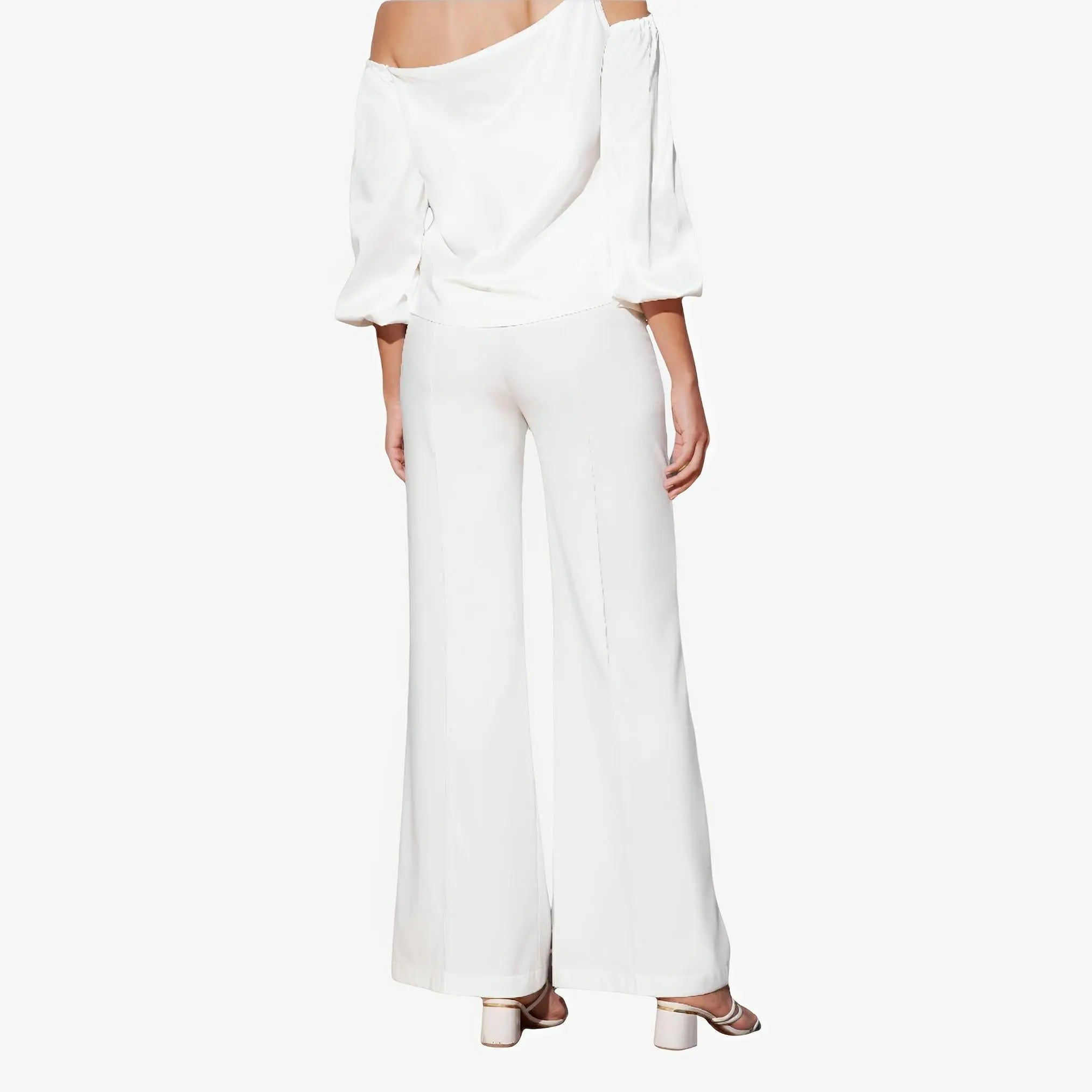 Off-White Tailored Flared Pants by Ton Âge