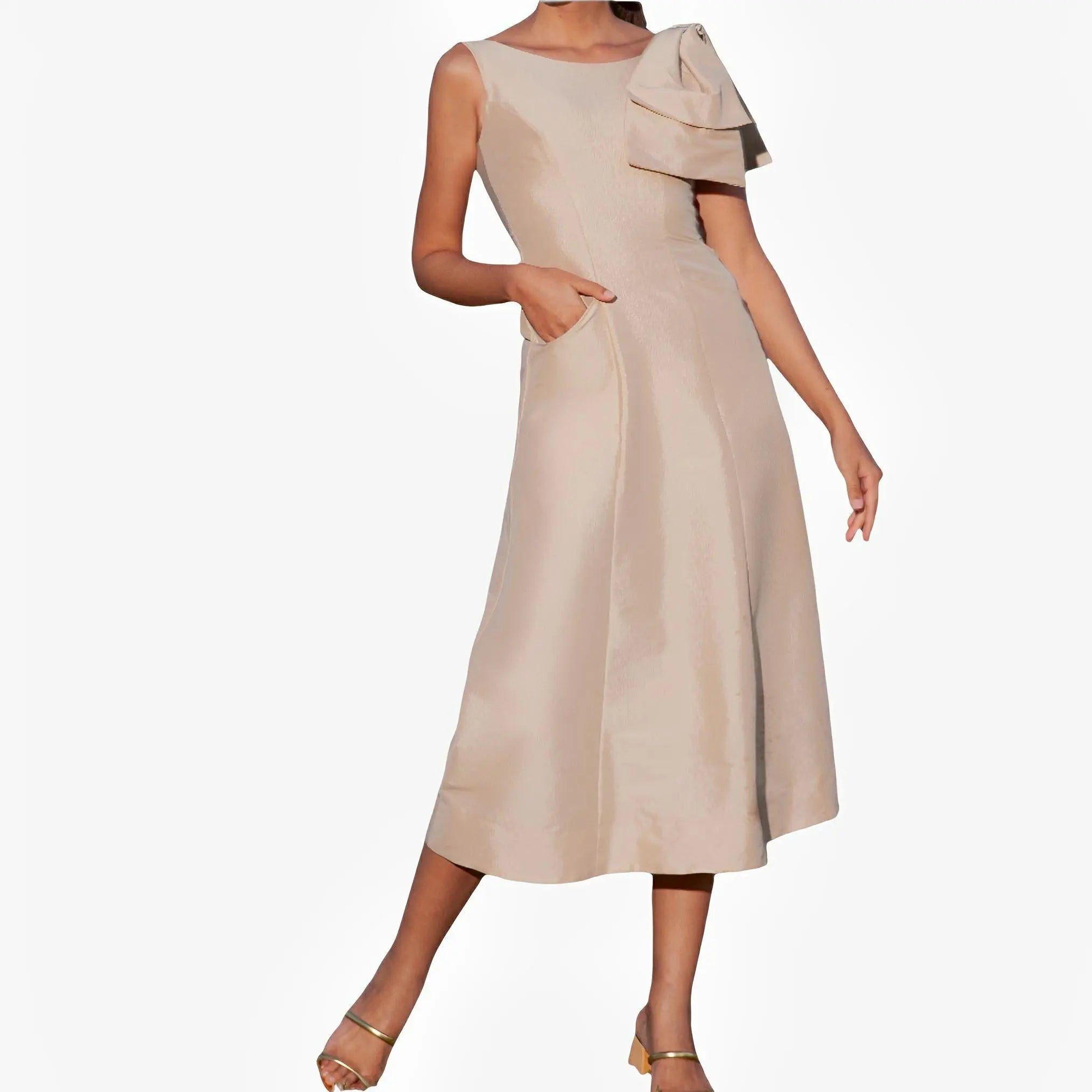 Gold Bow Dress by Ton Âge