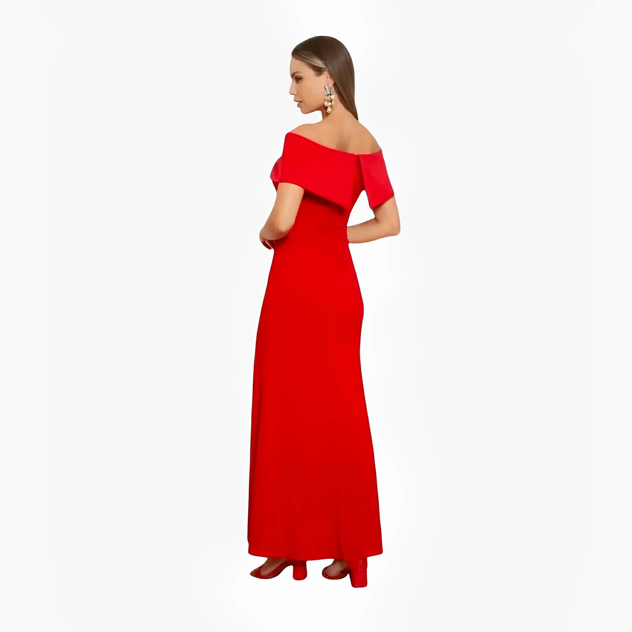 Off-the-Shoulder Red Gown by Ton Âge
