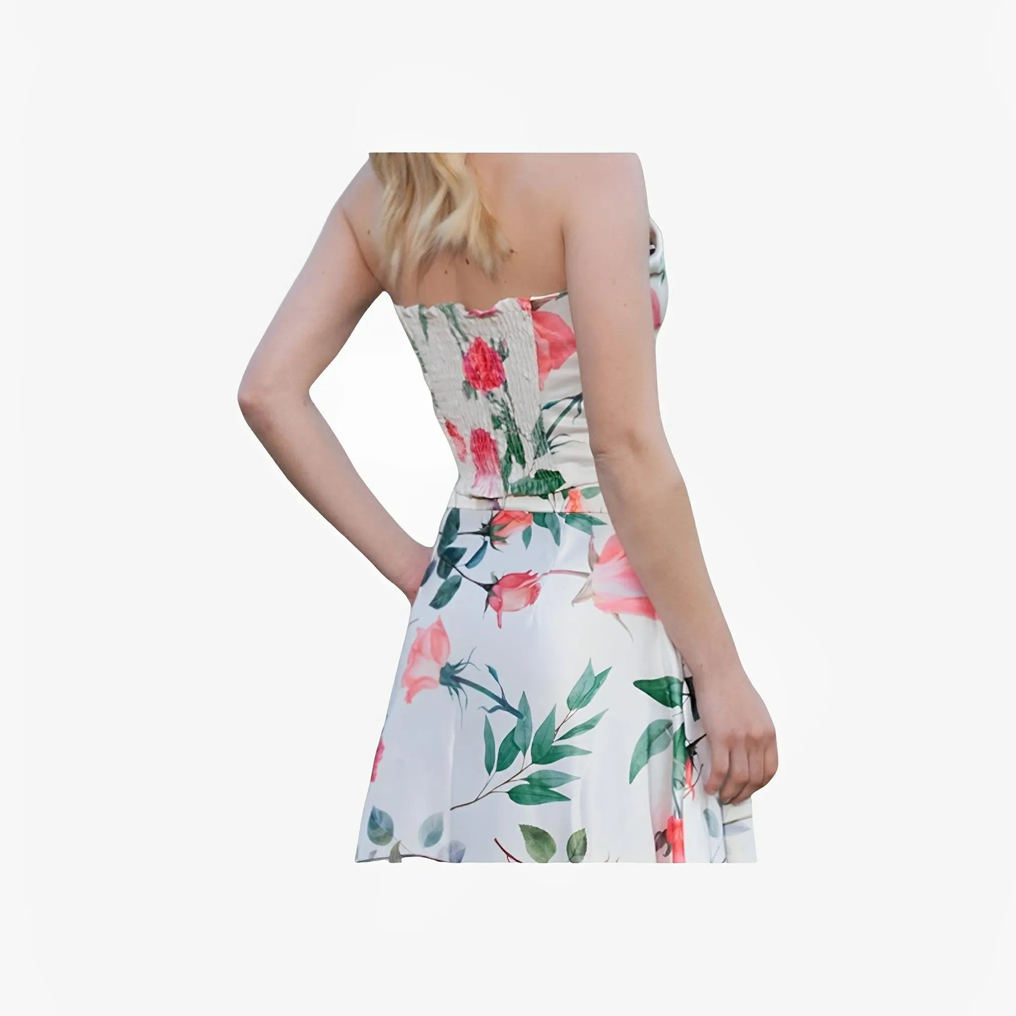 Rose Print Strapless Corset by Ton Âge