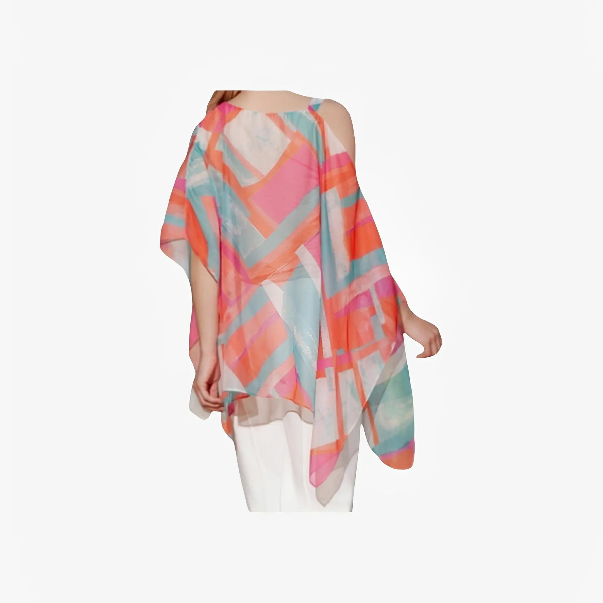 Geometric Print One-Shoulder Tunic Blouse by Ton Âge