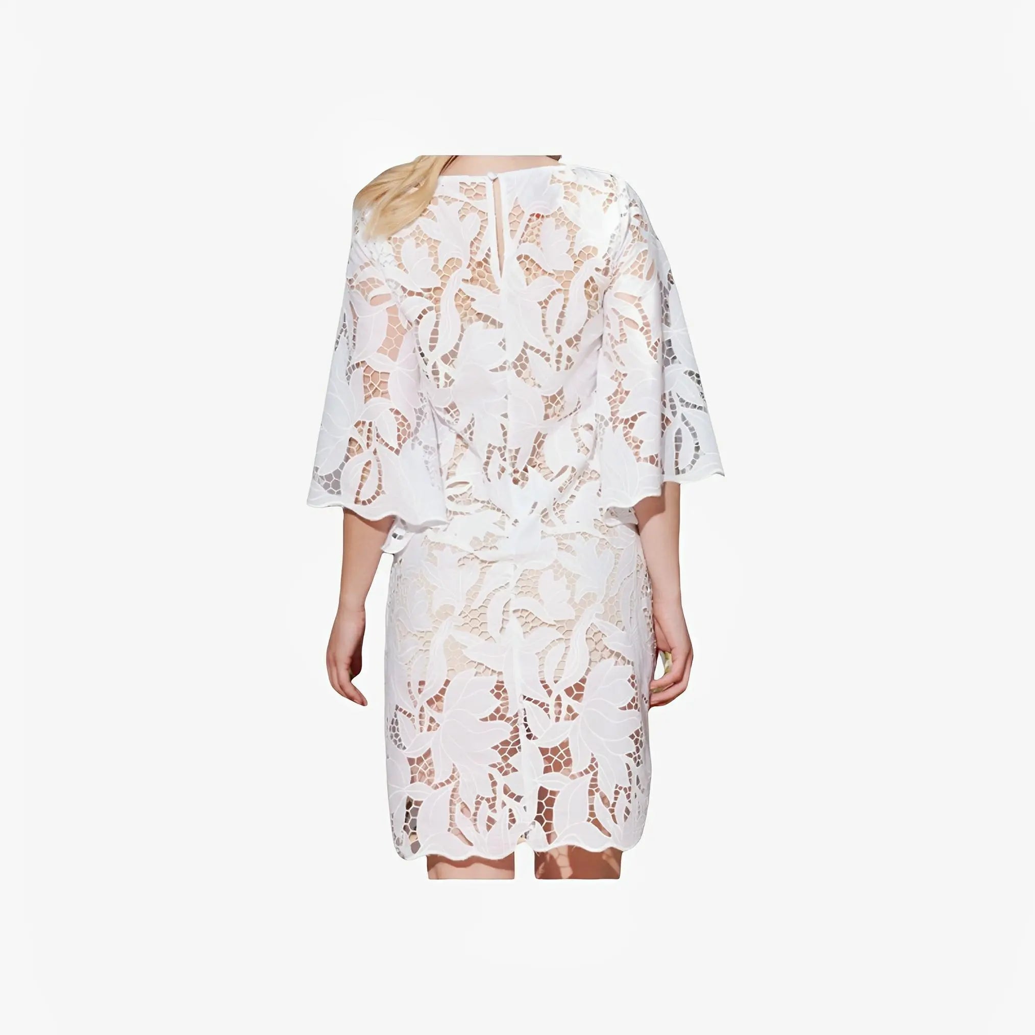 White Floral Lace Dress by Ton Âge