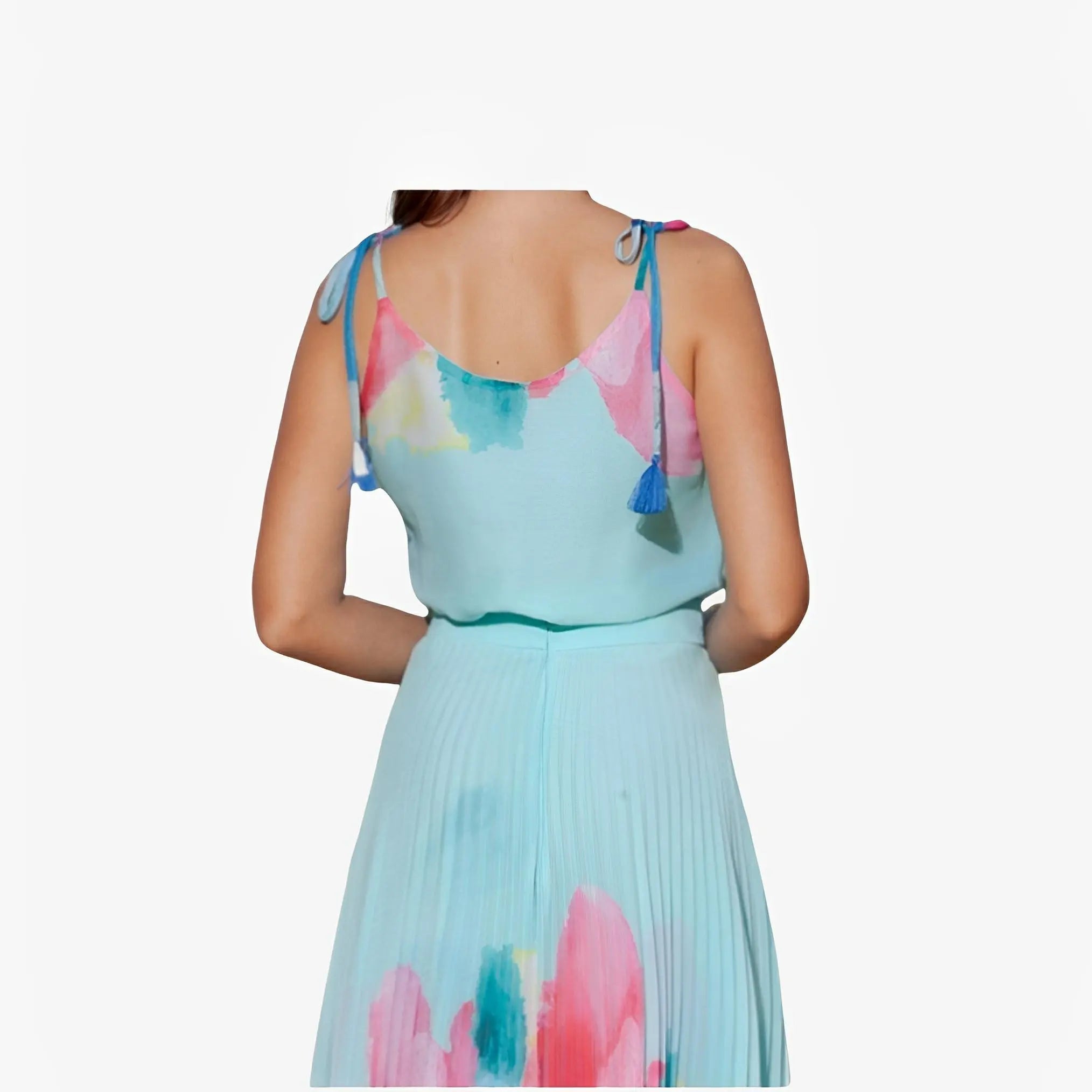 Abstract Print V-Neck Blouse by Ton Âge