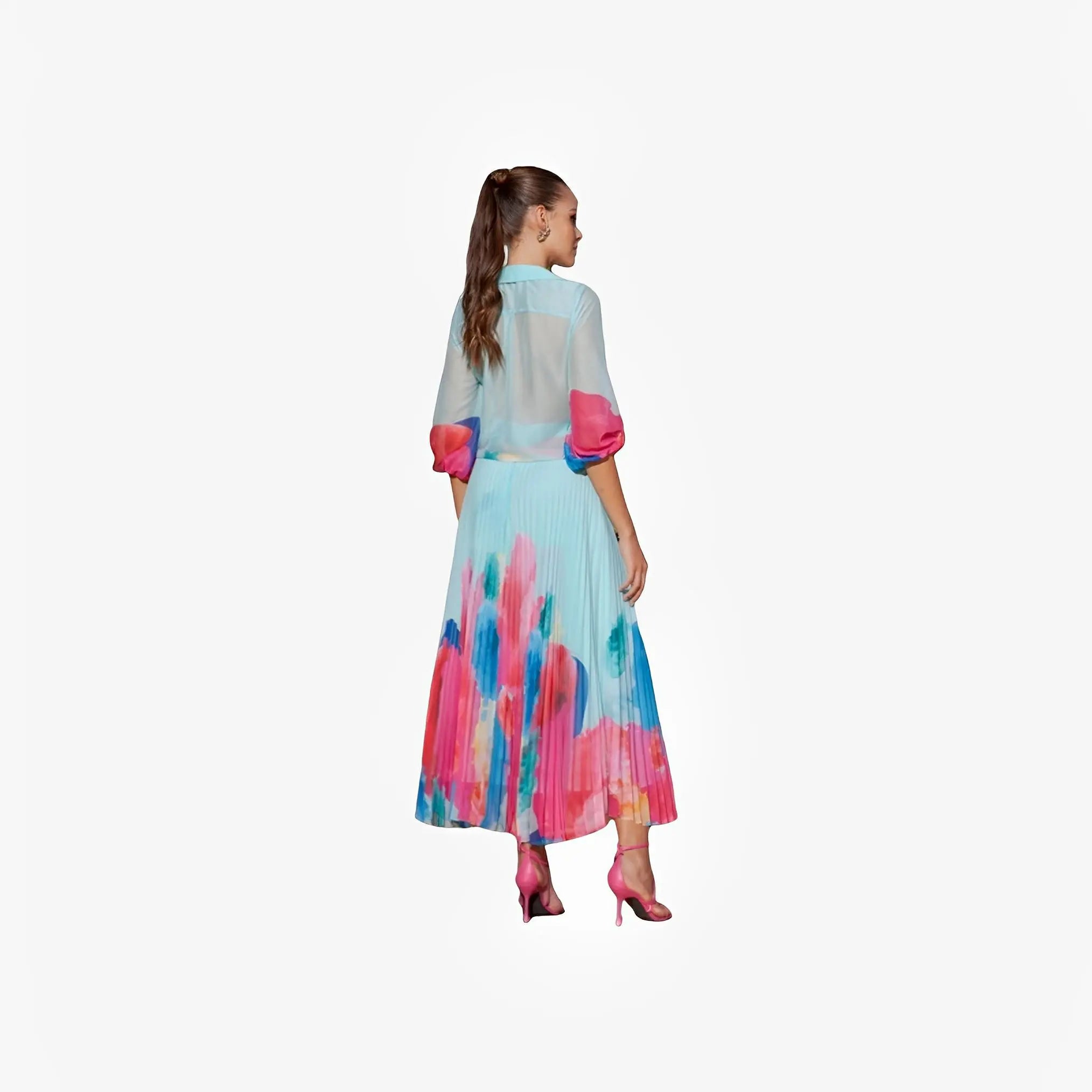 Abstract Print Tie-Hem Blouse by Ton Âge