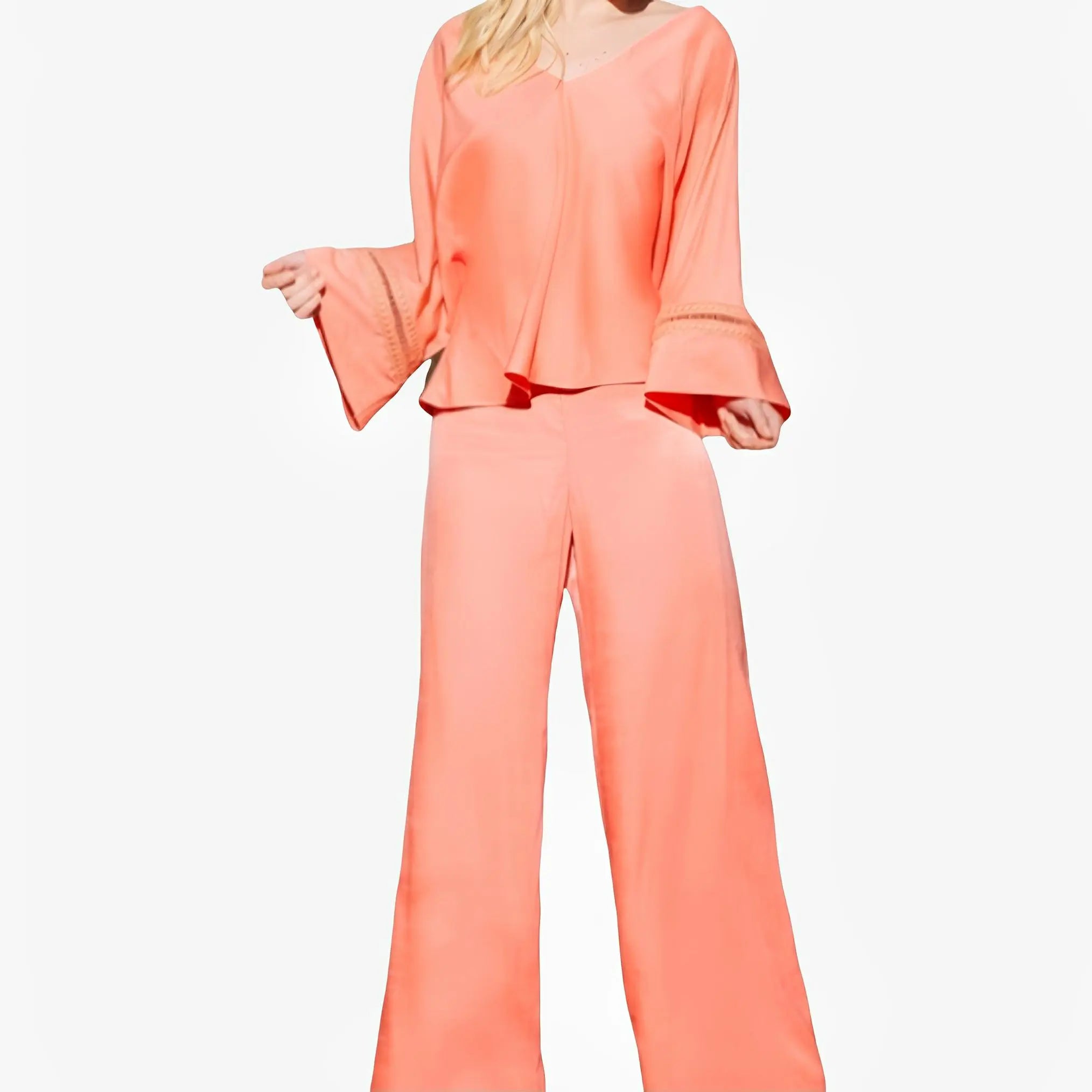 Orange Off-Shoulder Viscose Blouse by Ton Âge