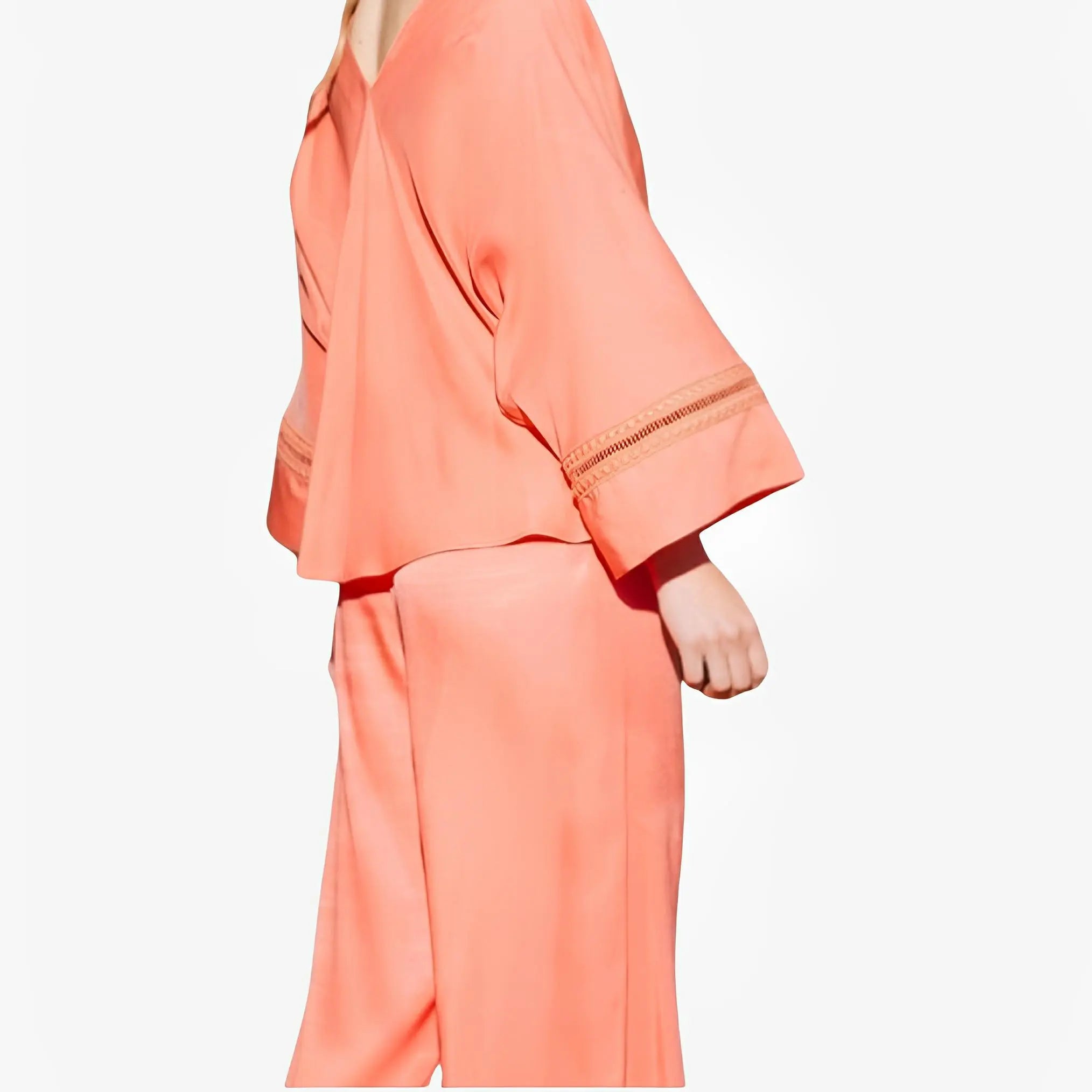 Orange Off-Shoulder Viscose Blouse by Ton Âge
