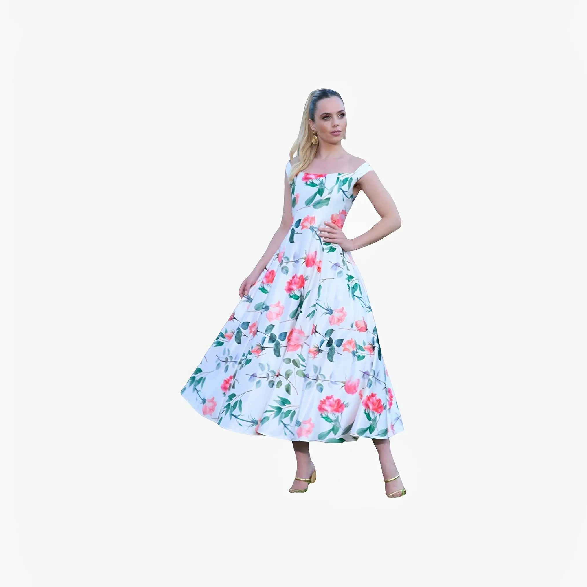 Floral Off-White Vintage Dress by Ton Âge