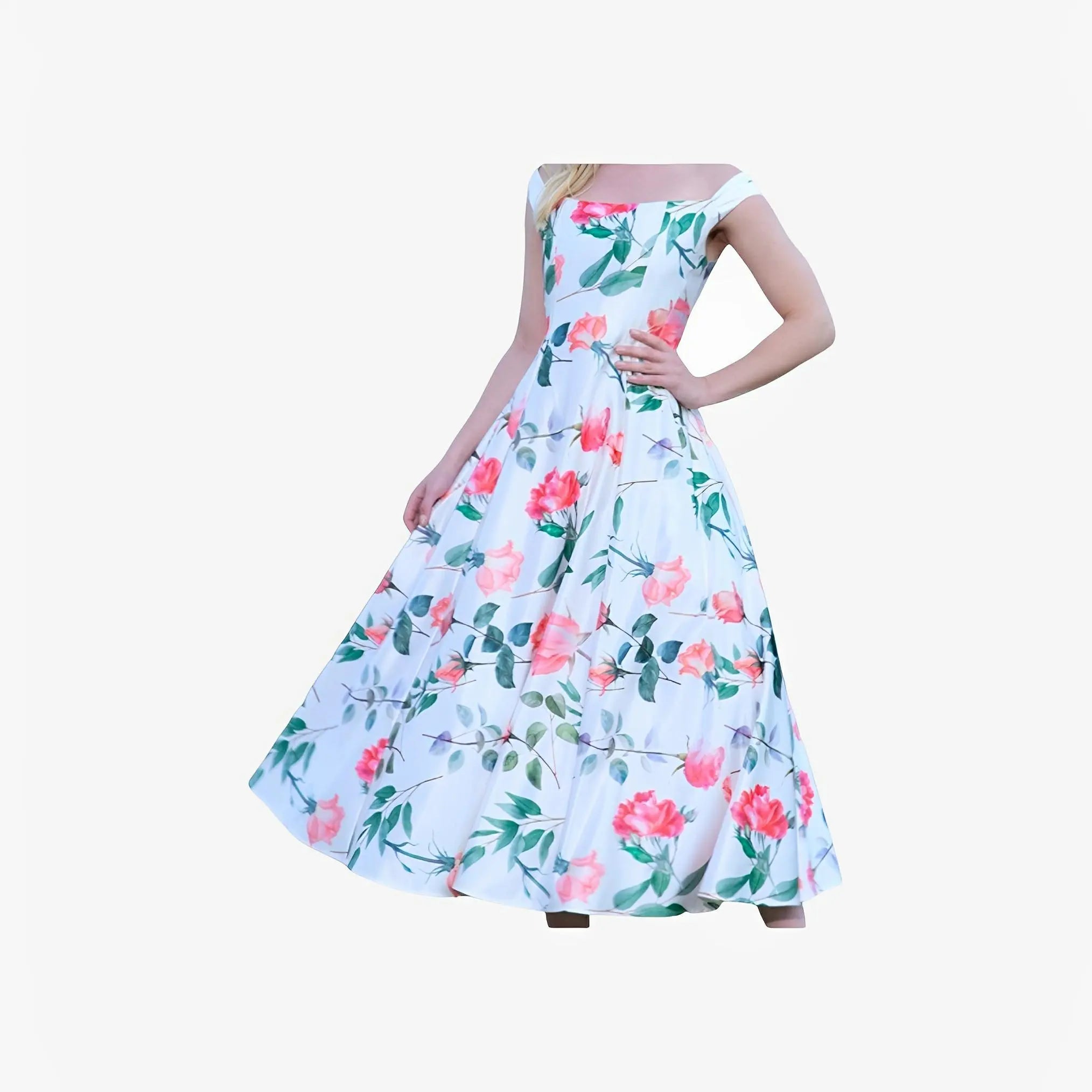Floral Off-White Vintage Dress by Ton Âge